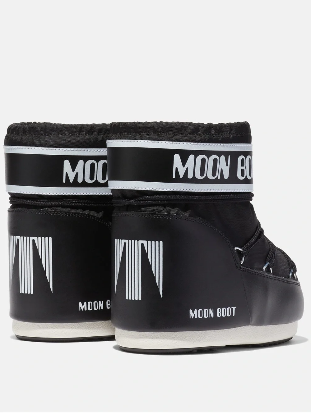 Moon Boot ICON LOW BLACK NYLON BOOTS Womens Size 7-8.5EU 40 NEW